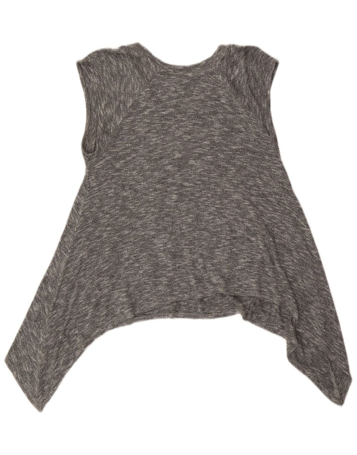 MOSSIMO Dame Asymmetrisk Jumper Sweater UK 18 XL Grå Flecked