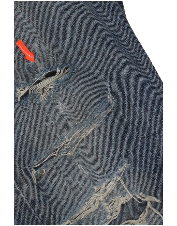 Levi's Herre 505 Distressed Straight Jeans W33 L30 Blå Bomuld