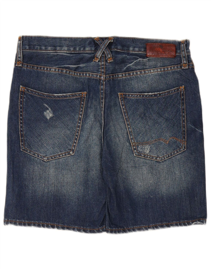 Maison Scotch Womens Distressed Denim Shorts W32 Medium Blue