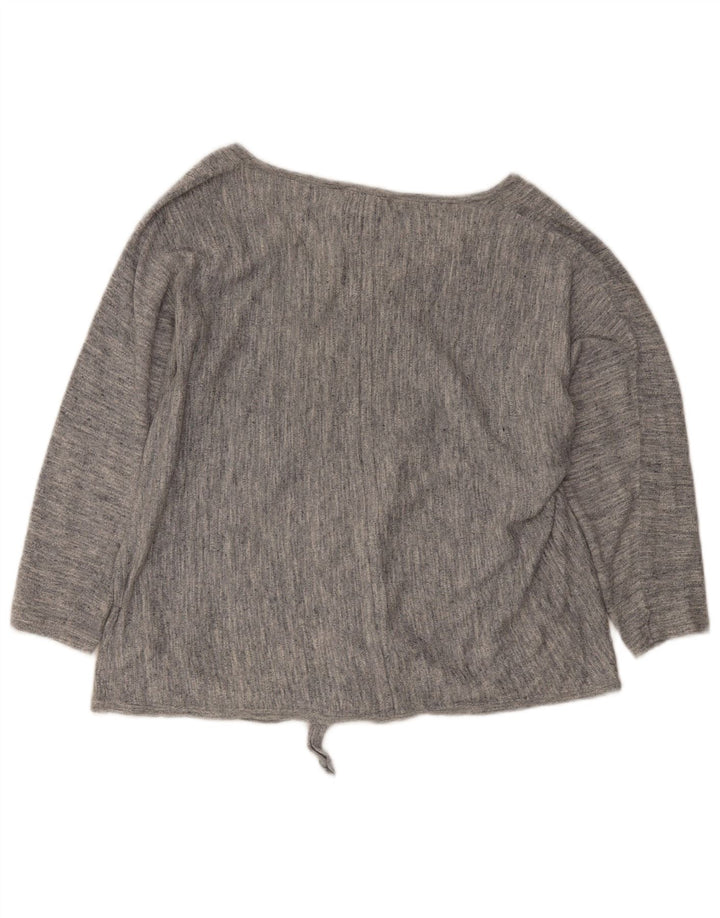 White Stuff Dame Top 3/4 ærmer UK 16 Large Grey Linen