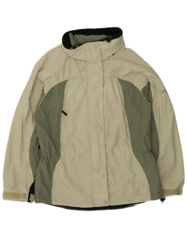 Columbia Womens Interchange Loose Fit Rain Jacket UK 16 Large Green