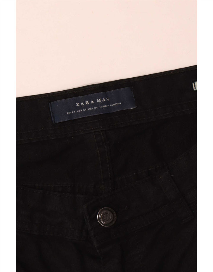 Zara Herre Slim Jeans EU 44 Large W34 L31 Sort