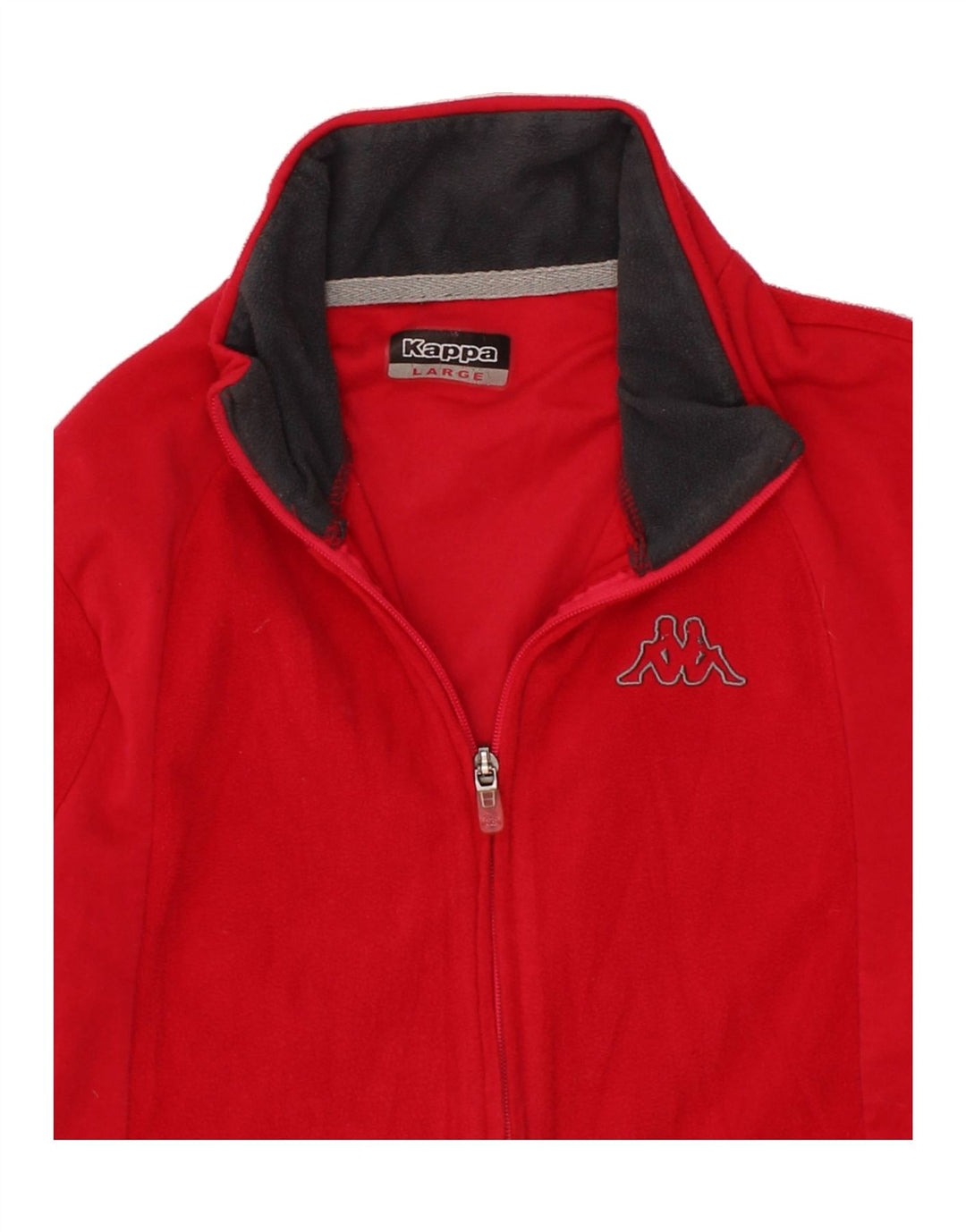 KAPPA Womens Fleece Jacket UK 14 Large Red Polyester Vintage Kappa and Second-Hand Kappa from Messina Hembry 