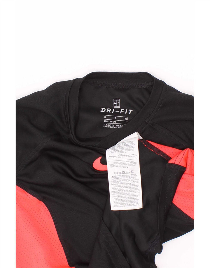 Nike Boys Dri Fit T-Shirt Top 8-9 år Lille sort Colourblock Polyester
