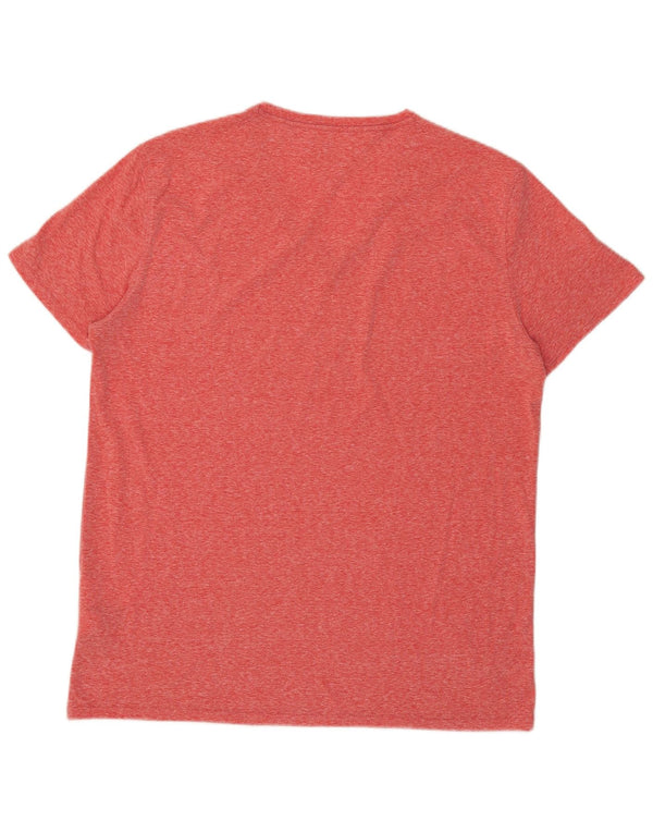 Tommy Hilfiger Mens Regular Fit T-Shirt Top XL Red Flecked Polyester