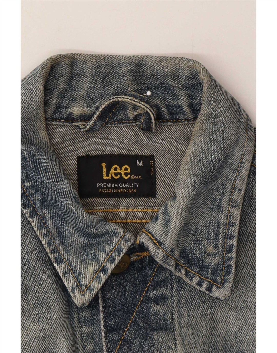 Lee Dame Rider Denim Jacket UK 12 Medium Blue Cotton
