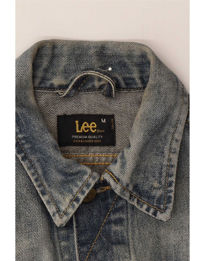Lee Dame Rider Denim Jacket UK 12 Medium Blue Cotton
