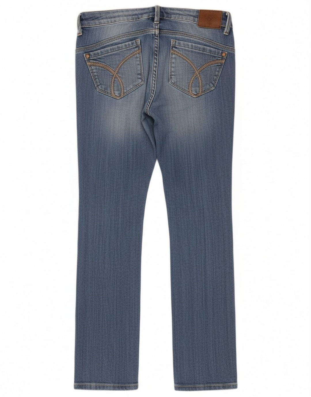 Calvin Klein Dame Straight Jeans W26 L30 Blå Bomuld