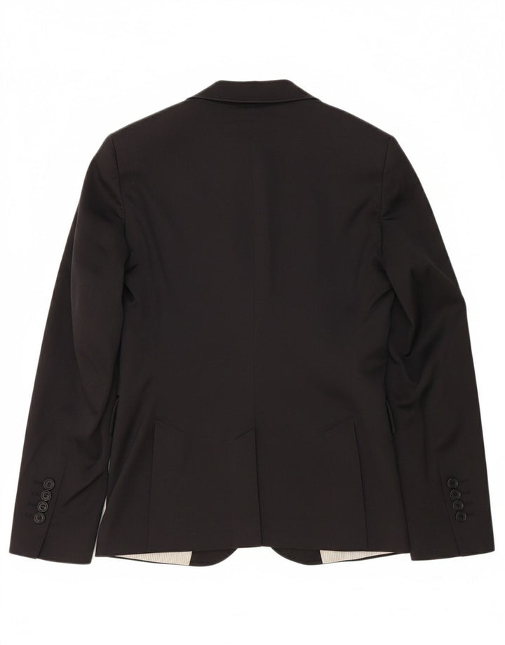 MASSIMO DUTTI Womens 2 Button Blazer Jacket EU 36 XS Navy Blue Cotton