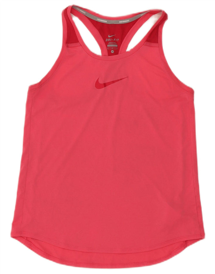 Nike Dame Dri Fit Grafisk Vest Top UK 12 Medium Pink Polyester