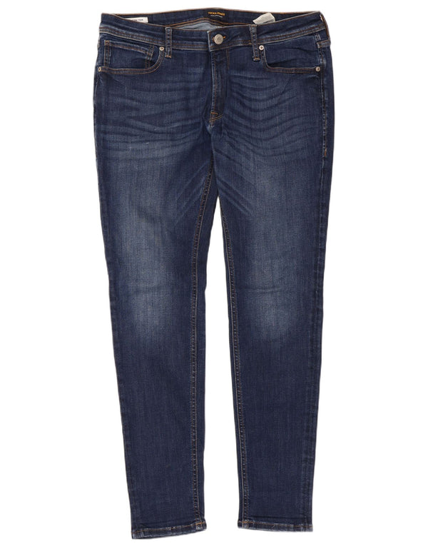 Jack & Jones Herre Tom Skinny Jeans W36 L32 Marineblå Bomuld