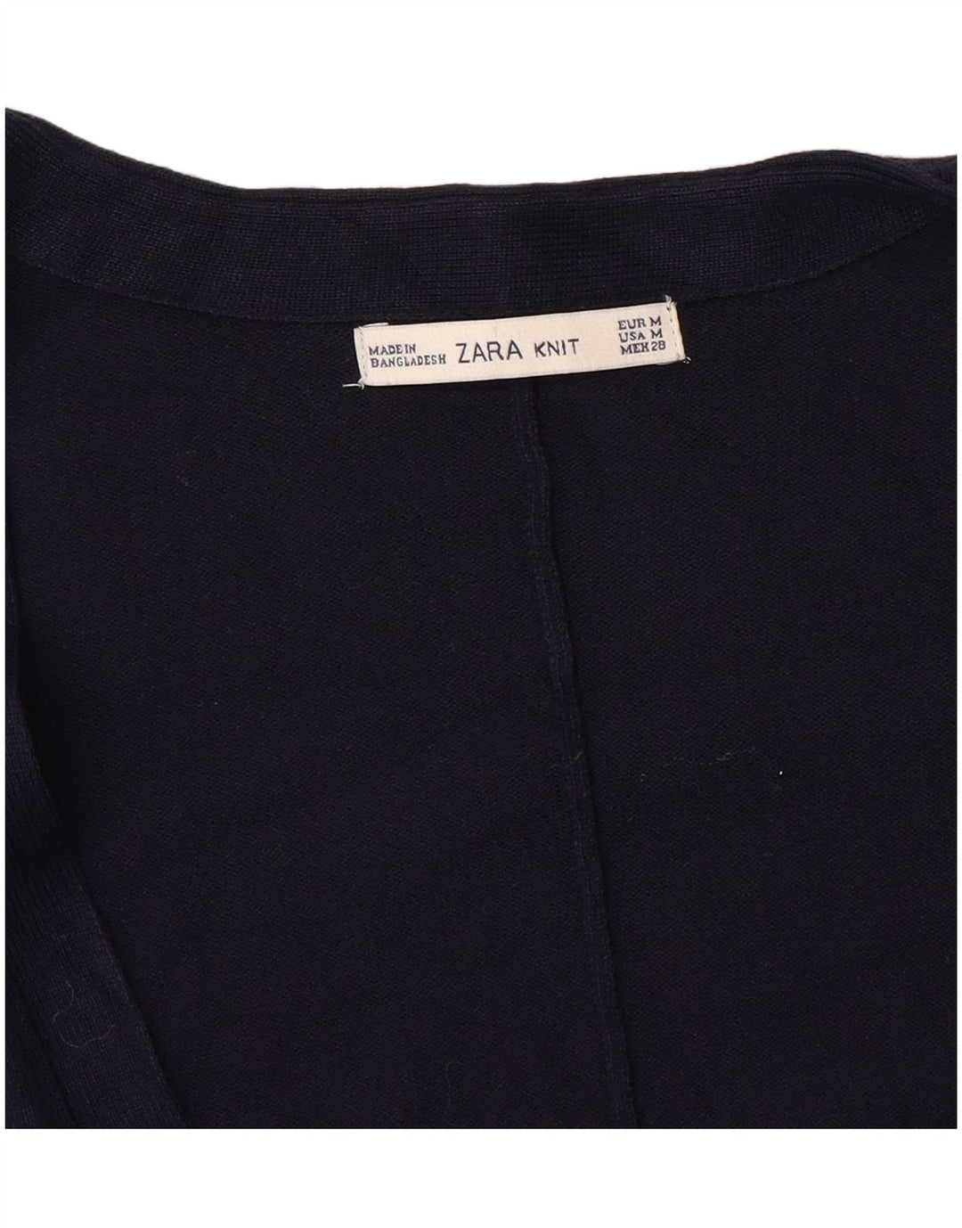 ZARA oversized kortærmet cardigantrøje til kvinder UK 14 Medium Navy Blue