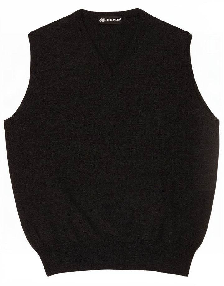 Il Granchio Herrevest Tank Top Medium Grey Virgin Wool