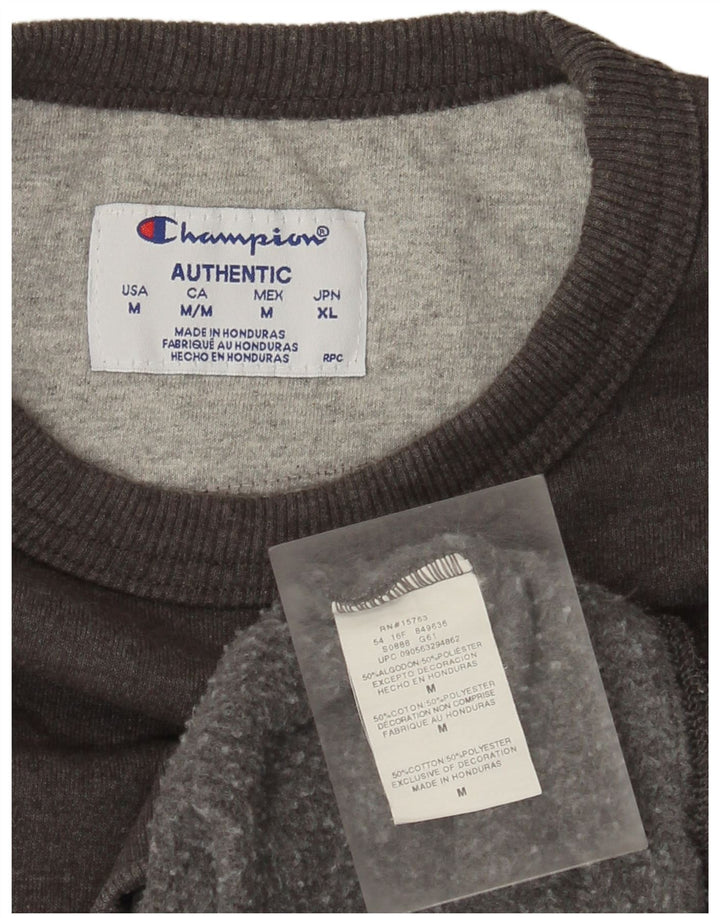Champion Herre Sweatshirt Jumper Medium Grey Flecked Bomuld
