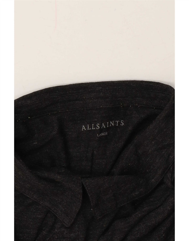 All Saints Polo Shirt til mænd Stor Grå Flecked