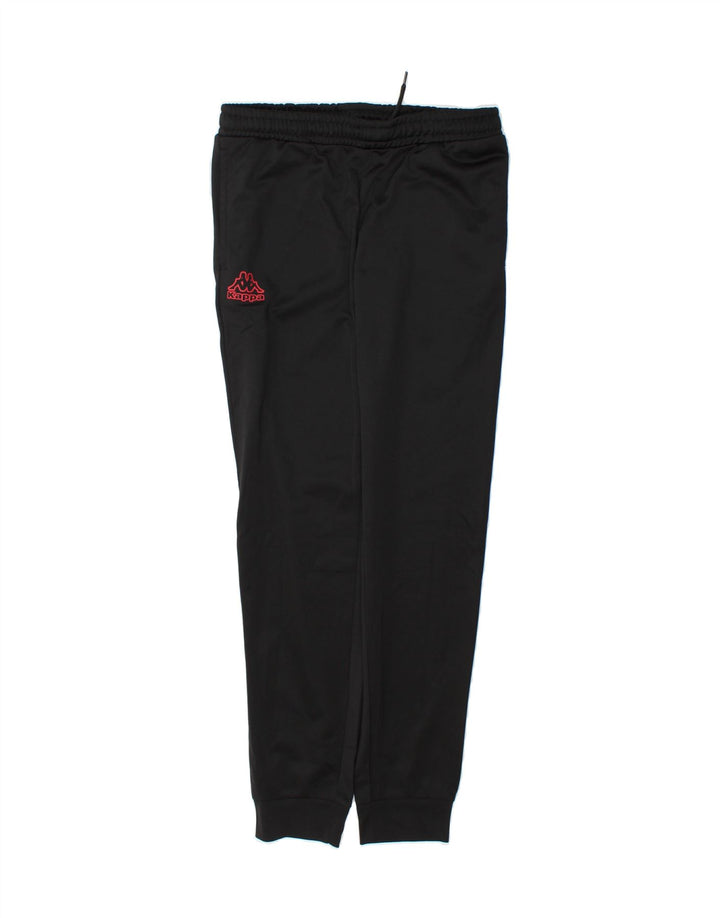 KAPPA Boys Tracksuit Trousers Joggers 13-14 Years  Black Polyester Vintage Kappa and Second-Hand Kappa from Messina Hembry 