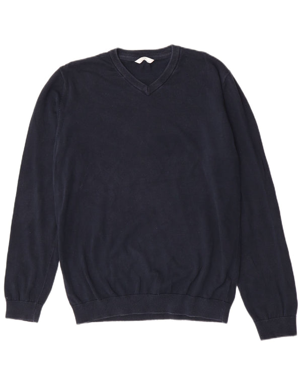 Marks & Spencer Boys V-hals sweater 15-16 år Marineblå bomuld