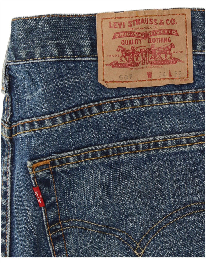 Levi's Womens 607 Regular Denim Shorts W34 Large Blue