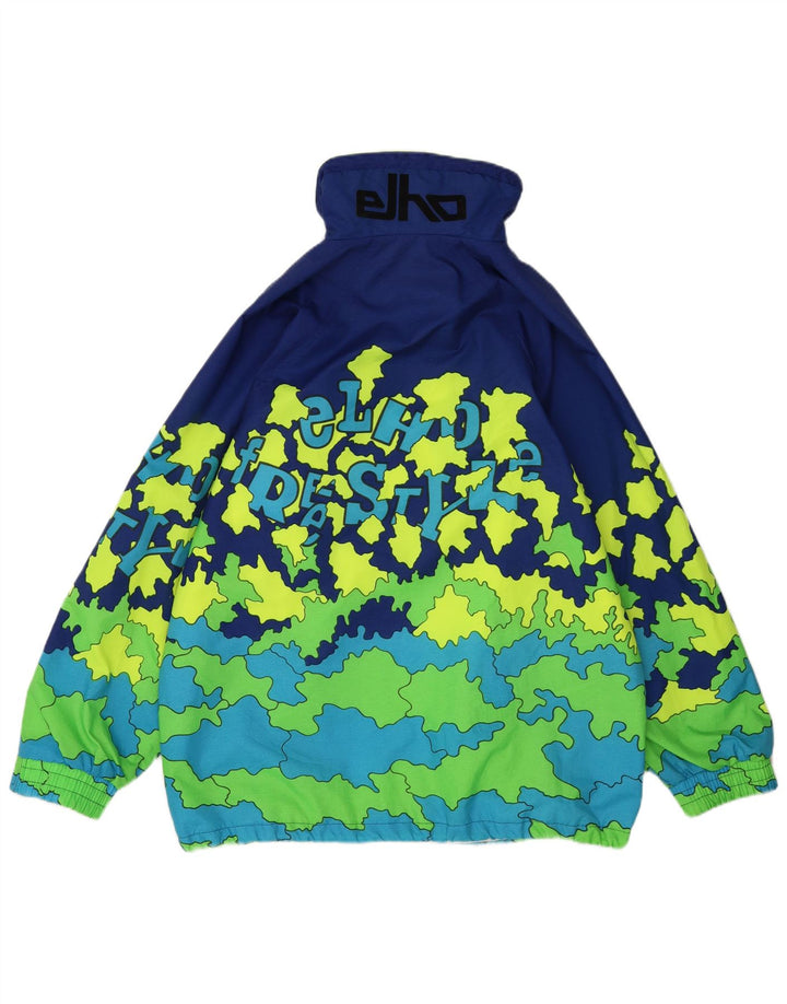 Elho Herre Grafisk Anorak regnjakke UK 40 Large Green Colourblock