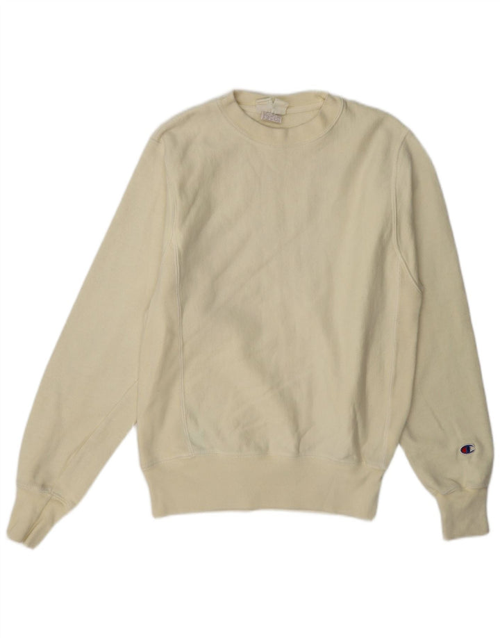 Champion Herre Sweatshirt Jumper XS Off White Bomuld