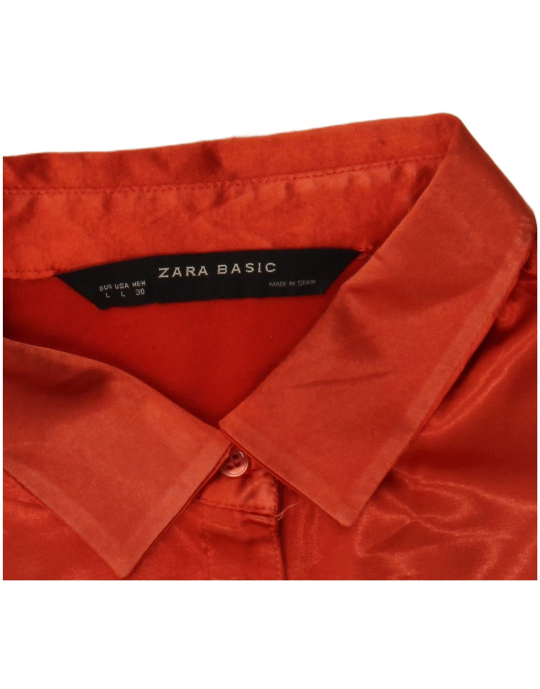 Zara Dame Pullover Shirt UK 14 Large Orange