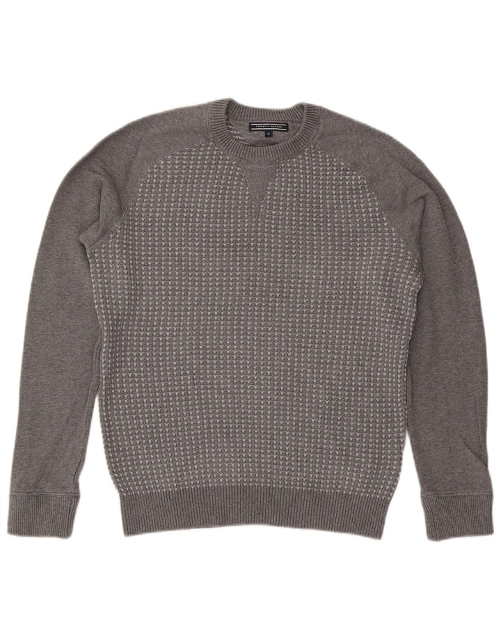 Tommy Hilfiger Herre Crew Neck sweater Medium Grå Geometrisk Bomuld