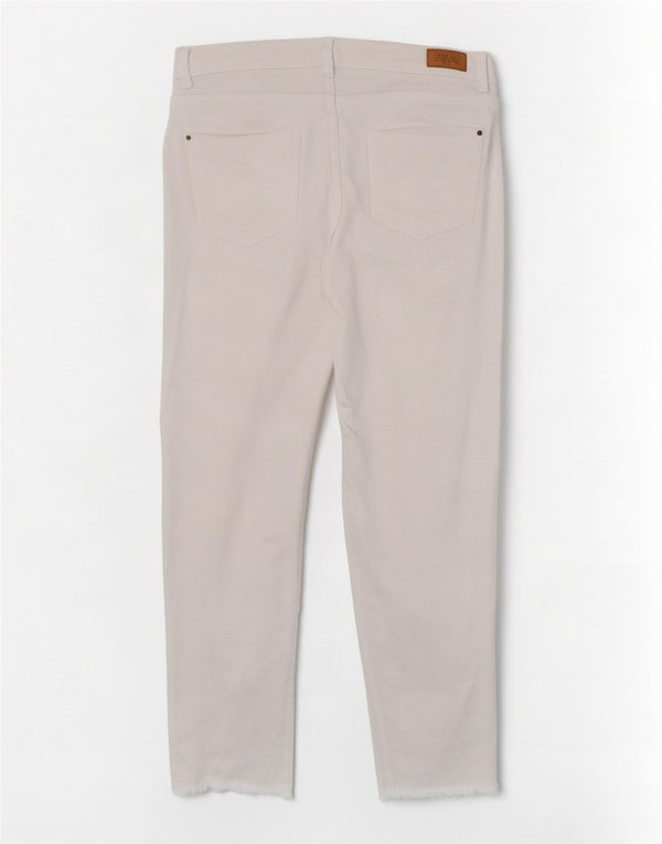 Zara Womens Trafaluc Cropped Jeans EU 40 Medium W30 L23 White