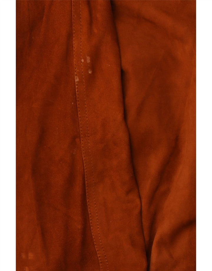 VINTAGE Bomberjakke i ruskind til mænd IT 52 XL brunt læder