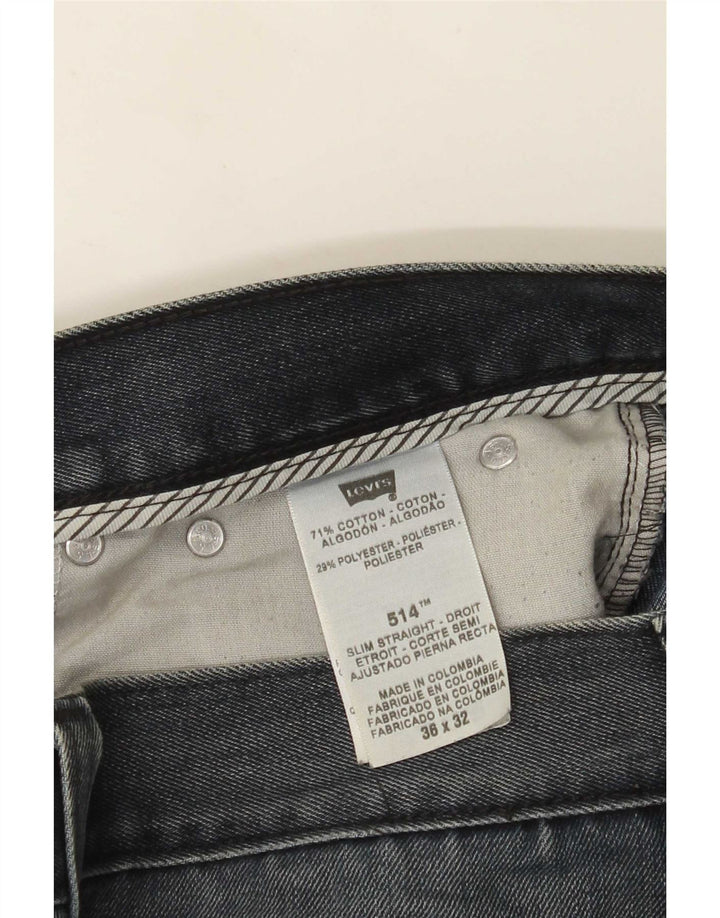 Levi's Herre 514 lige jeans W36 L29 blå bomuld