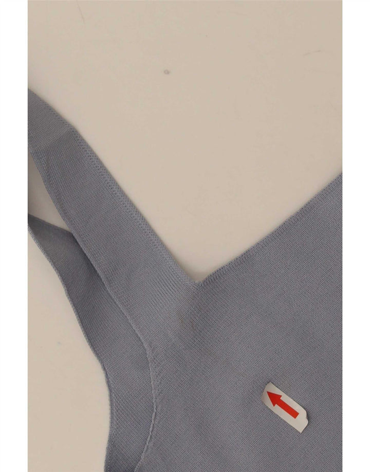 Zara Dame Sleeveless Slip Dress UK 12 Medium Blue Polyester