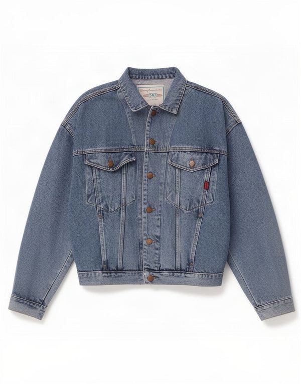 Vintage Herre denimjakke UK 40 Large Blue Cotton