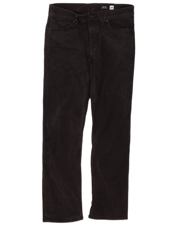 Volcom Herre Solver Straight Jeans W32 L30 Sort Bomuld