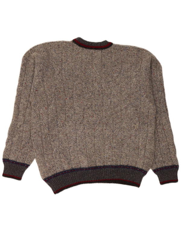 Kappa Herre Crew Neck Jumper Sweater XL Grå Flecked Virgin Wool