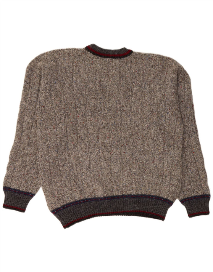 Kappa Herre Crew Neck Jumper Sweater XL Grå Flecked Virgin Wool