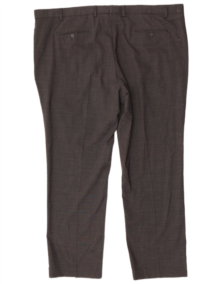 Marks & Spencer Herre Straight Regular Fit Suit Bukser W48 L31 Grå