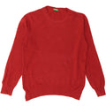 BENETTON Womens Crew Neck Jumper Sweater UK 14 Medium Red Vintage Benetton and Second-Hand Benetton from Messina Hembry 