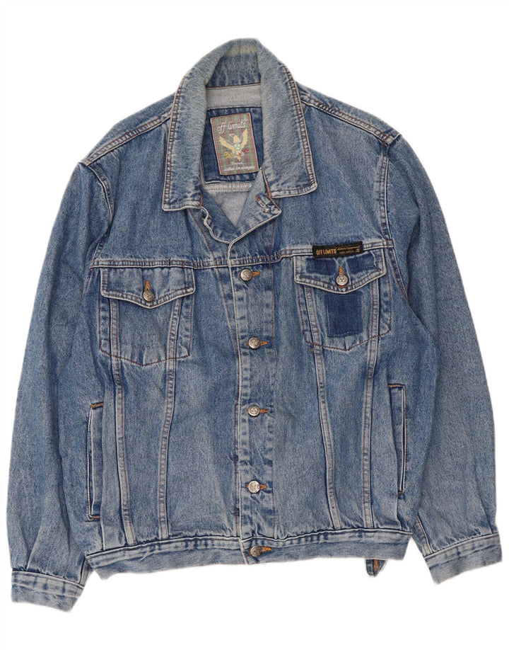 Off Limits Herre denimjakke UK 40 Large Blue Cotton