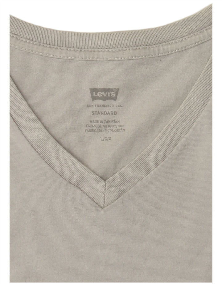 LEVI'S Herre Standard Fit T-Shirt Top Stor Grå