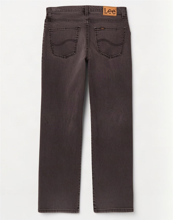 Lee Mens Brooklyn Straight Jeans W33 L31 Sort Bomuld