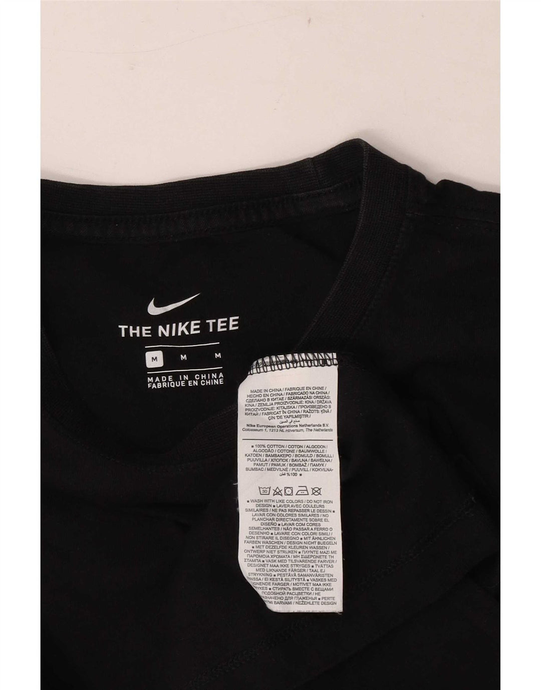 Nike T-shirt top mellem sort bomuld til mænd