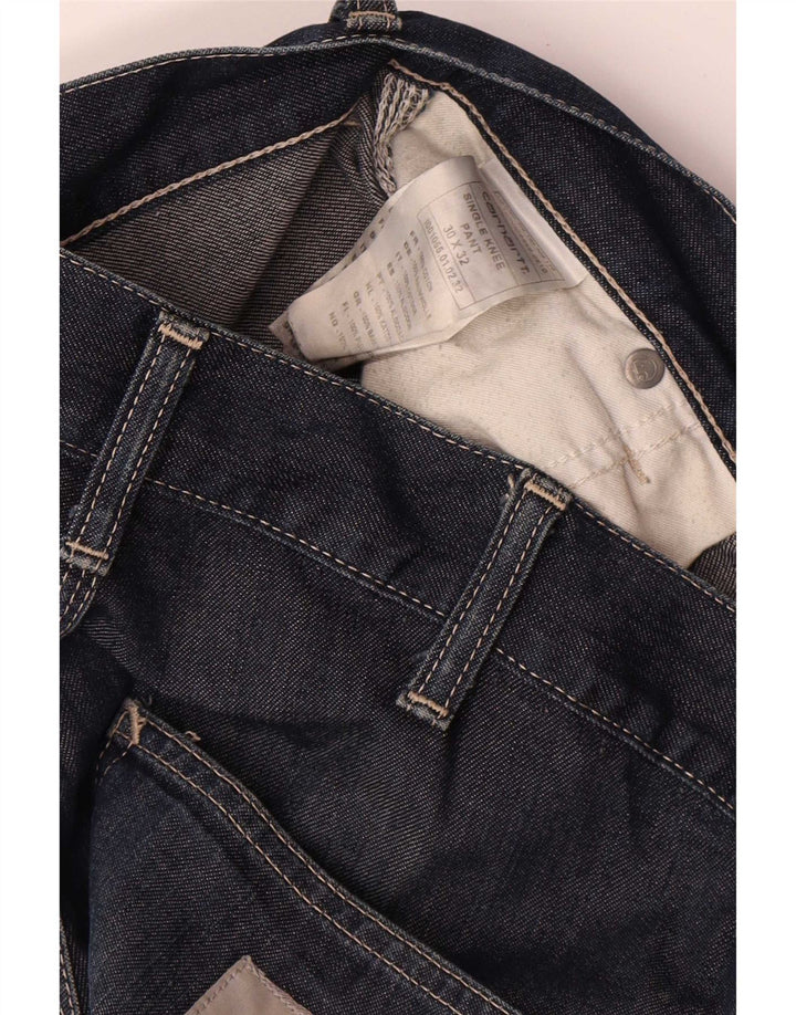 Carhartt Herre Cargo Straight Jeans W30 L32 Marineblå Bomuld