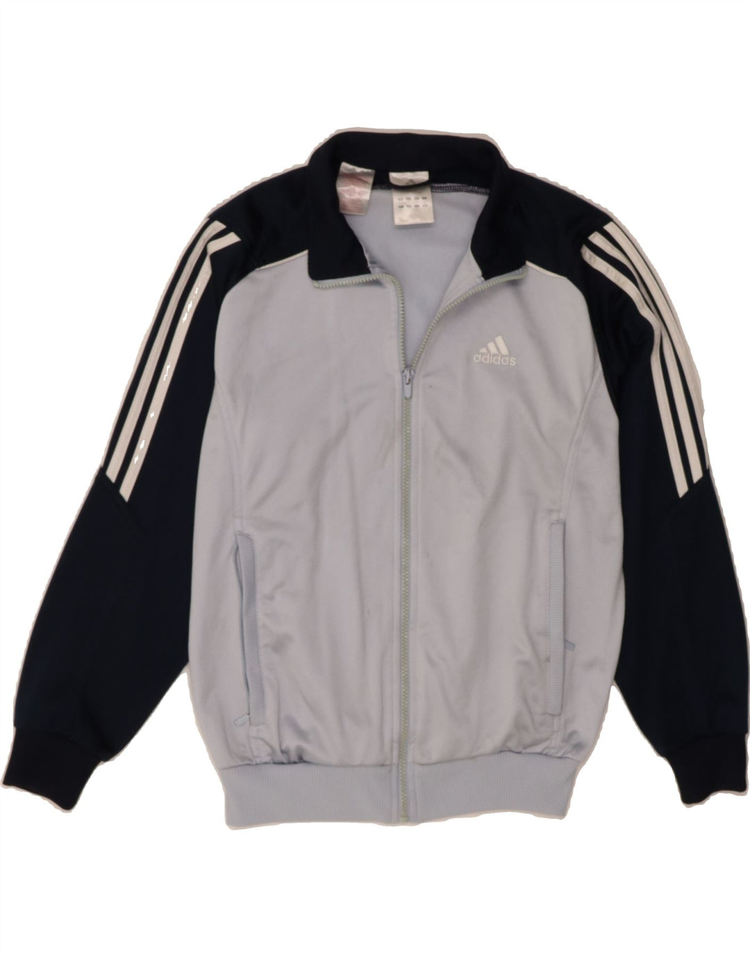 ADIDAS Boys Tracksuit Top Jacket 13-14 Years Large Grey Colourblock Vintage Adidas and Second-Hand Adidas from Messina Hembry 
