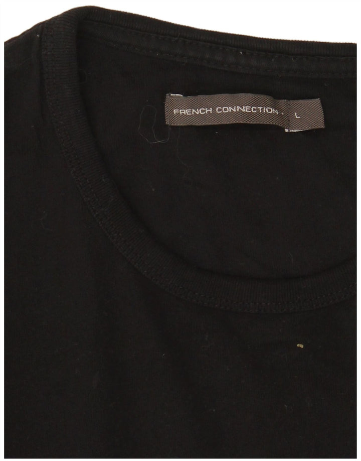 French Connection Herre T-Shirt Top Stor Sort