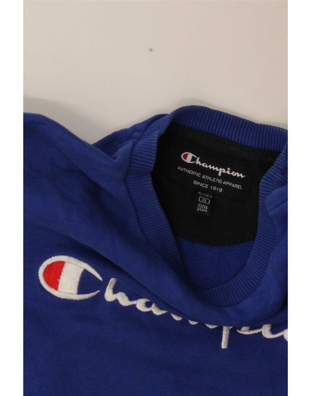 Champion Boys Grafisk Sweatshirt Jumper 13-14 år XL Blå