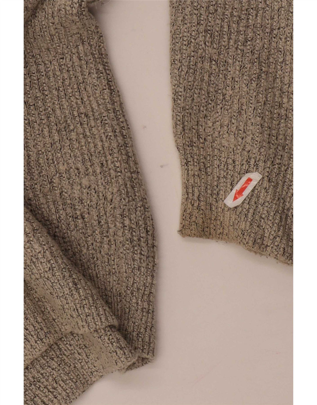 Marks & Spencer Herre sweater med rund hals, stor grå flækket polyamid