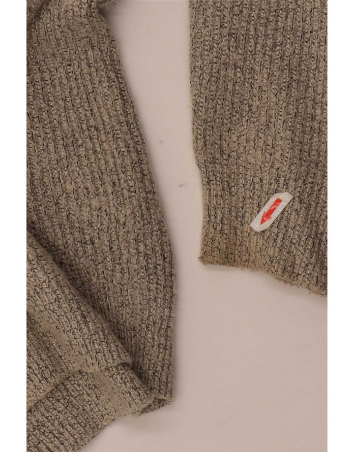 Marks & Spencer Herre sweater med rund hals, stor grå flækket polyamid