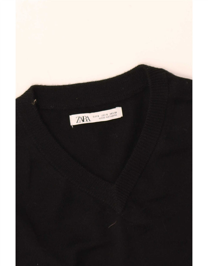 Zara Herre V-hals sweater lille sort