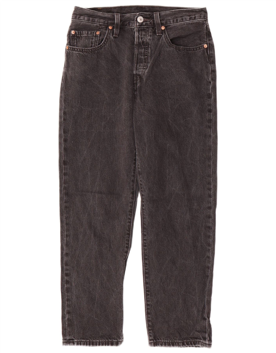 Levi's Dame 501 Straight Jeans W27 L26 Sort Bomuld