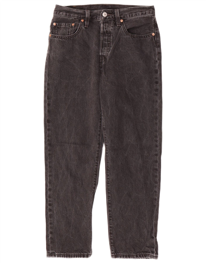 Levi's Dame 501 Straight Jeans W27 L26 Sort Bomuld