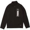 PUMA Boys Graphic Tracksuit Top Jacket 11-12 Years Black Polyester Vintage Puma and Second-Hand Puma from Messina Hembry 